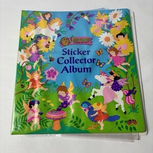 Vintage 90's Sandylion Sticker Collector Album Book Fairy Forest w Stickers POOR